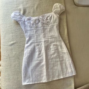 Peppermayo White Bardot Mini Dress